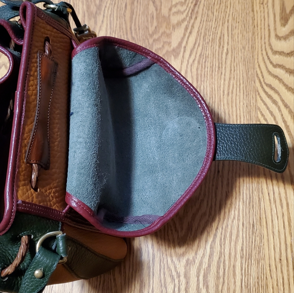 Vintage 1990s Teton Dooney and Bourke Saddle Bag Drawstring Purse USA Made - Picture 7 of 13